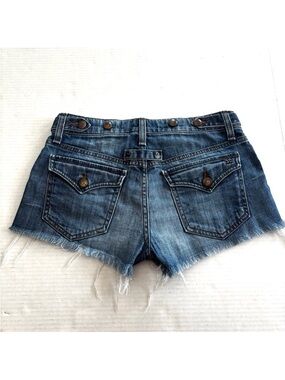 JOE'S Jean Short Shorts‎ Cheeky Raw Hems Flap Pockets Stretchy Denim Women’s 24